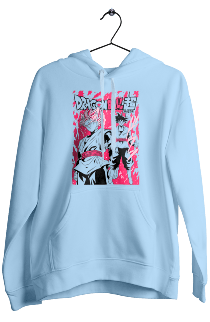 Men's hoodie with prints Dragon Ball. Anime, dragon ball, goku, manga, tv series, vegeta. 2070702