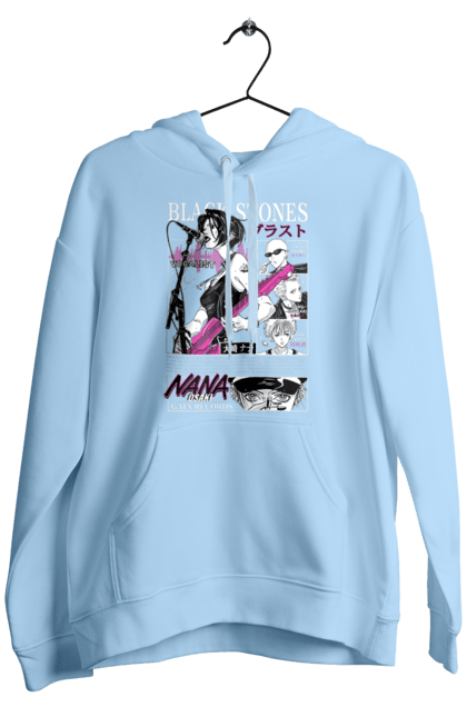 Чоловіче худі з принтом "Nana Нана Осакі". Black stones, nana, nana osaki, аніме, бласт, манга, музика, музичний гурт, нана осакі, співачка. 2070702