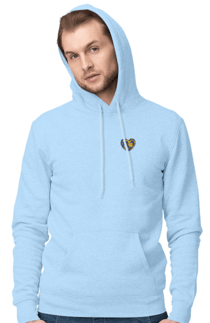 Men`s hoodie with prints Hearts of the unbreakable. Dark blue, heart, symbolics, ukraine, unbreakable. 2070702