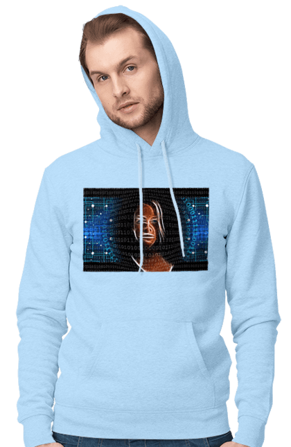 Чоловіче худі з принтом "Штучний Розум". Айті, айтішник, гик, жінка, знання, інженер, інтелект, кібер, кібернетика, кіборг, код, комп, комп`ютерник, кристал, машинне навчання, мікросхема, мозок, портрет, програміст, професіонал, професія, розробник, розум, світиться, світло, хакер, чіп, штучний інтелект, штучний розум. 2070702