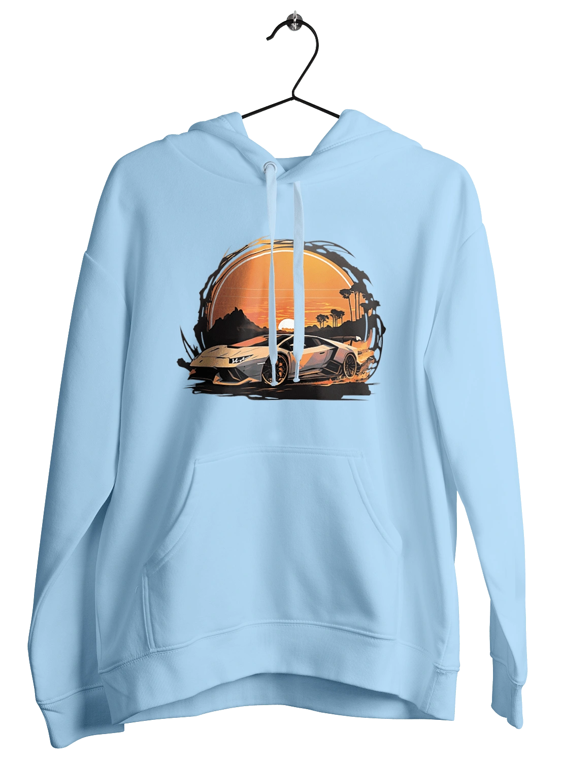 Lamborghini at sunset