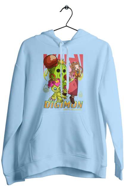 Men`s hoodie with prints Digimon Mimi Tachikawa. Anime, bandai, digimon, digital monsters, manga, media franchise, mimi tachikawa, virtual pets. 2070702
