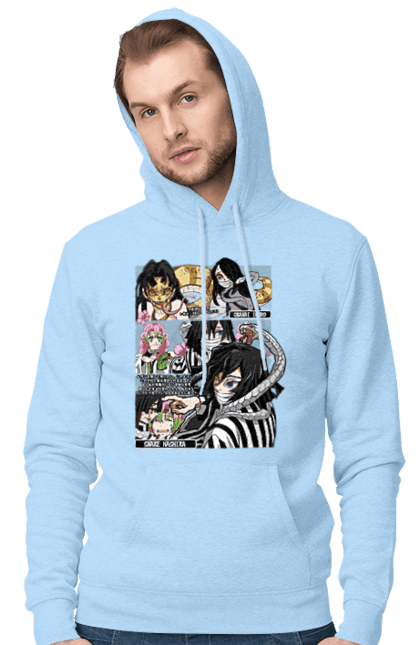 Men`s hoodie with prints Demon Slayer Obanai. Anime, demon slayer, iguro, kimetsu no yaiba, manga, obanai, obanai iguro, serial. 2070702