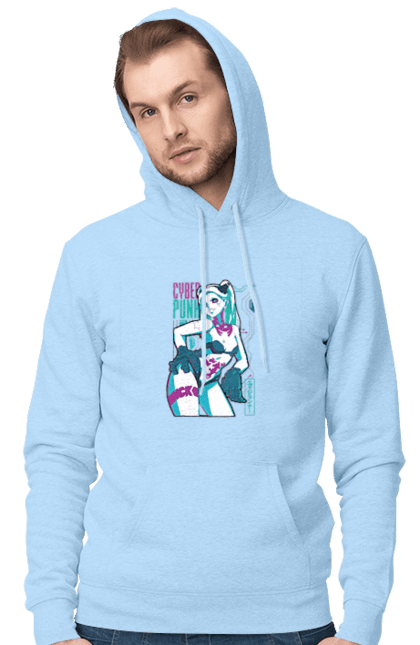 Men`s hoodie with prints Cyberpunk: Edgerunners Rebecca. Anime, cd project, cyberpunk, edgerunners, game, netflix, rebecca, video game. 2070702