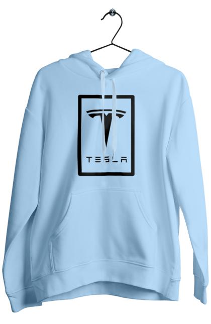 Men`s hoodie with prints Tesla. Tesla. 2070702