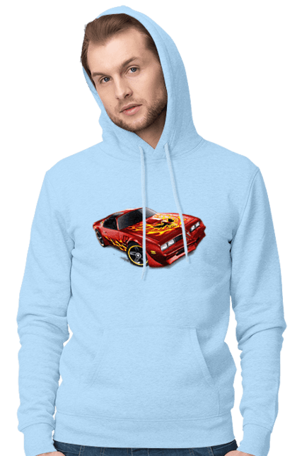 Чоловіче худі з принтом "Машина червона, швидкісна". Їзда, колеса, машина, швидкість. 2070702