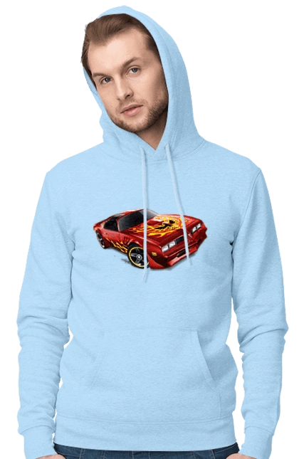 The car is red, high speed