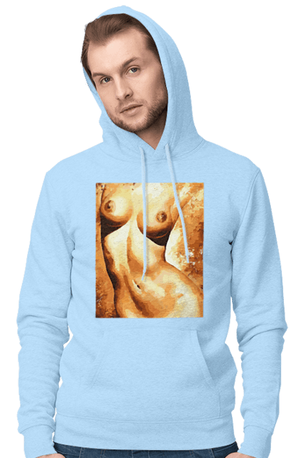 Чоловіче худі з принтом "Краса тіла". Вигини жіночого тіла, грація тіла, груди, жіноче тіло, жіночі груди, краса тіла. 2070702