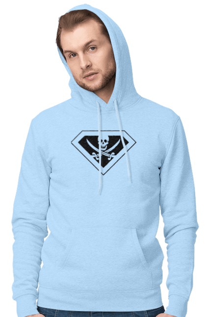 Чоловіче худі з принтом "Суперпірат". Бетмен, кіно, комікси, марвел, супергерої, супермен, фільми. 2070702