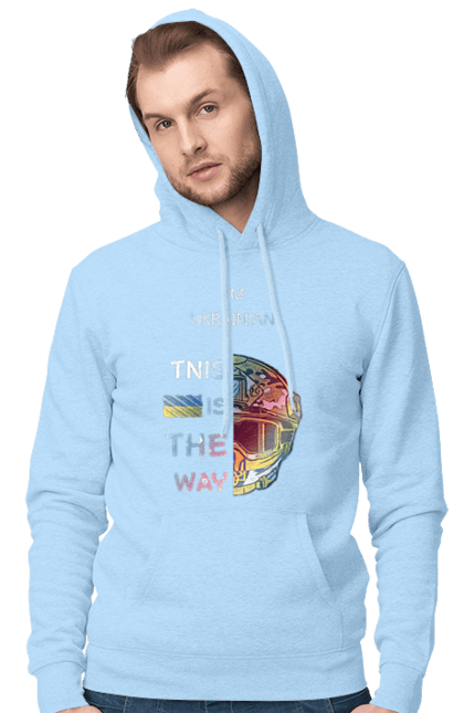 Чоловіче худі з принтом "Я українець це шлях колорфул". Зсу, мандалоріан, символ україни зсу, солдат зсу, україна, українець це шлях, це шлях, я українець. 2070702