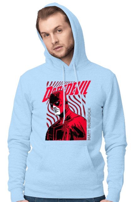 Men's hoodie with prints Daredevil. Daredevil, lawyer, marvel, matt murdock, superhero, television series, tv series. 2070702