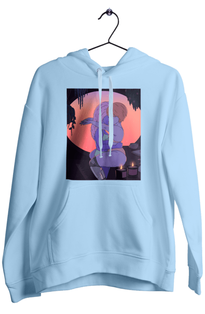 Чоловіче худі з принтом "Фіолетові Дівчата Обіймаються". Захід, обійми. 2070702