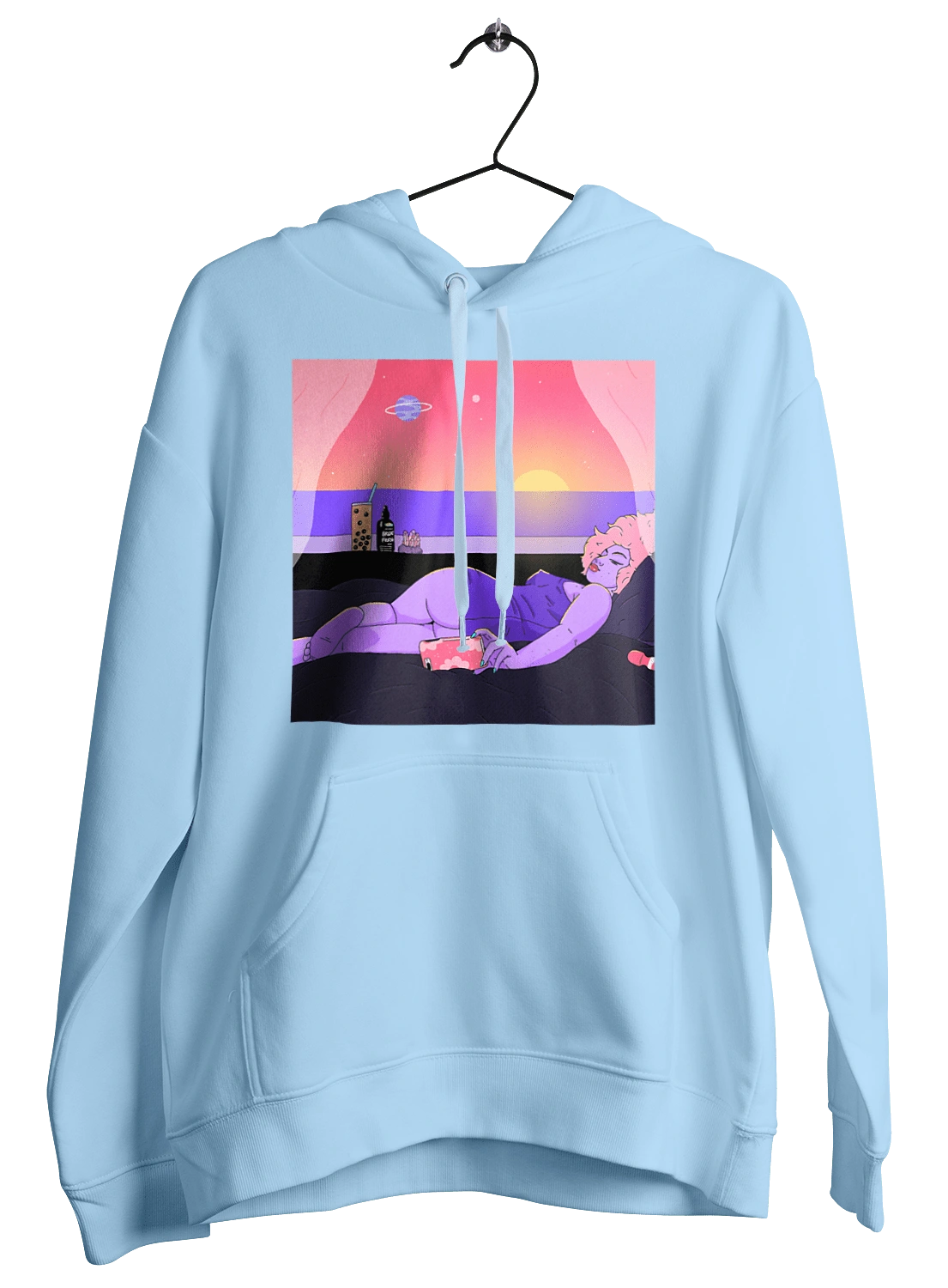 Purple Girl On Vacation