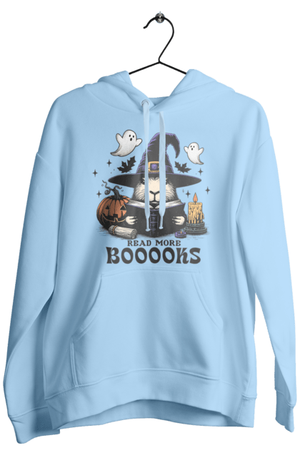 Men's hoodie with prints Capybara Halloween. Animal, capybara, ghost, halloween, holiday, moon, pumpkin, rodent, witch. 2070702