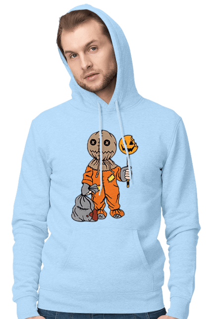 Men's hoodie with prints Halloween. Costume, halloween, holiday, october, october 31, pumpkin, sweets, trick or treat. 2070702