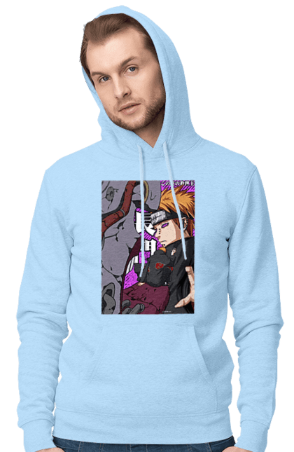 Men's hoodie with prints Naruto Yahiko. Akatsuki, anime, character, manga, naruto, ninja, pain, tv series, yahiko. 2070702