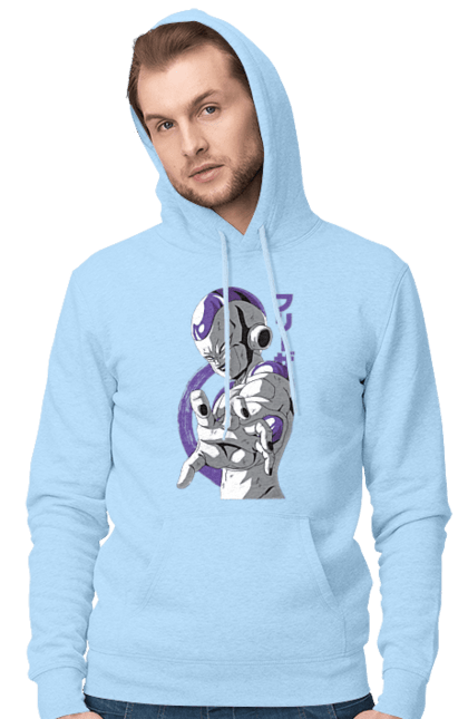 Men's hoodie with prints Dragon Ball Frieza. Anime, dragon ball, frieza, manga, tv series. 2070702