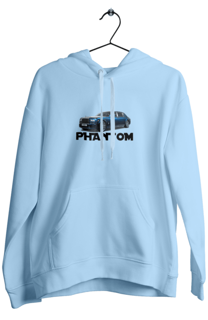 Men`s hoodie with prints Rolls royce. Auto, car, luxury class, phantom, rolls royce, sedan. 2070702
