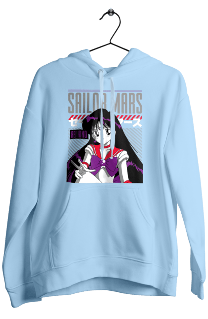 Чоловіче худі з принтом "Сейлор Мун Марс". Rei hino, sailor moon, аніме, драма, махо седьо, рей хіно, сейлор марс, сейлор мун, серіал. 2070702