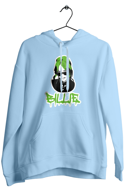 Чоловіче худі з принтом "Billie Eilish". Активістка, біллі айліш, мизукант, права, співачка, тварини. 2070702