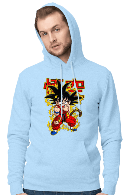 Men's hoodie with prints Dragon Ball Son Goku. Anime, dragon ball, goku, manga, son goku, tv series. 2070702