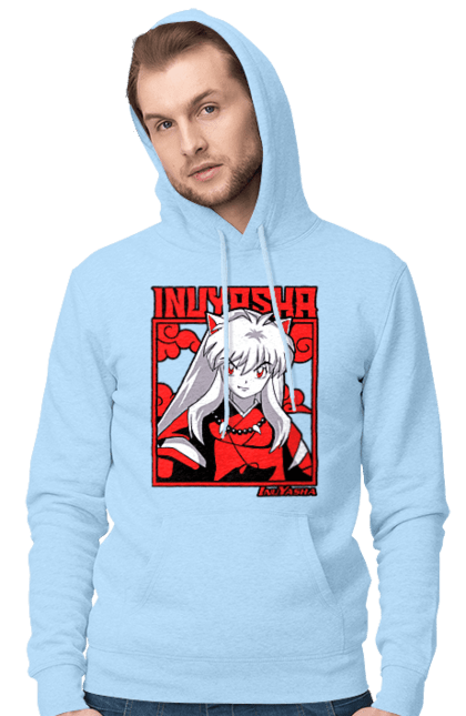 Men's hoodie with prints Inuyasha. Anime, guardian demon, inuyasha, manga, rumiko takahashi. 2070702