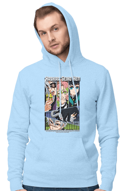 Men's hoodie with prints Demon Slayer Hashira. Anime, demon slayer, hashira, kimetsu no yaiba, manga. 2070702