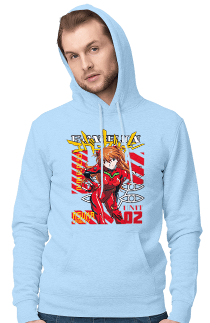 Чоловіче худі з принтом "Evangelion". Аніме, єва, євангеліон, манга, нерв. Funkotee