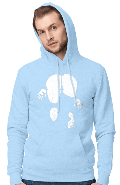 Чоловіче худі з принтом "Дівчина вид по заду". Вид з зади, вульгарна, гумор, дівчина, дівчина раком, прикольна. 2070702