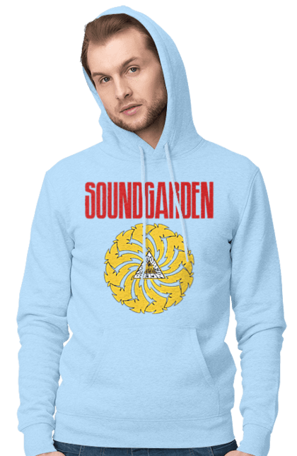 Чоловіче худі з принтом "Soundgarden". Sound garden, soundgarden, альтернативний рок, гранж, група, метал, музика, рок, хард рок. 2070702