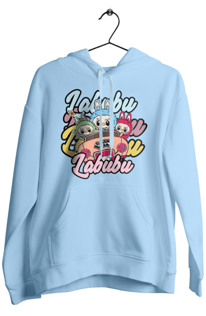 Чоловіче худі з принтом "Лабубу". Іграшка лабубу, лабубу, лабубу кока кола, мерч лабубу, мила, рожева лабубу, смішна лабубу. 2070702