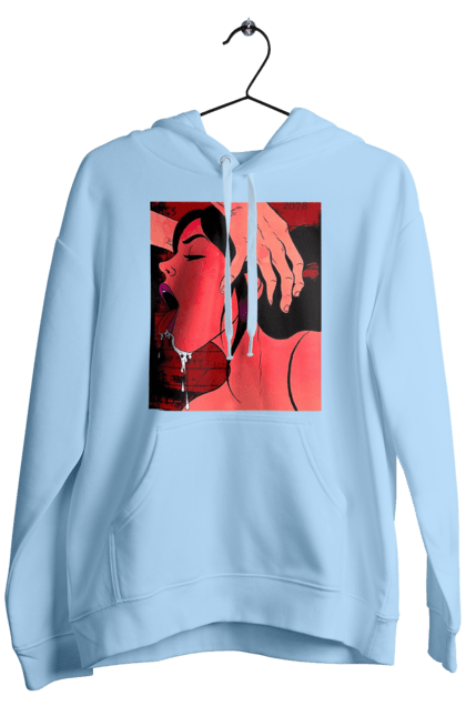 Чоловіче худі з принтом "Дівчина Смокче Зі Слиною". Секс, смоктати. 2070702