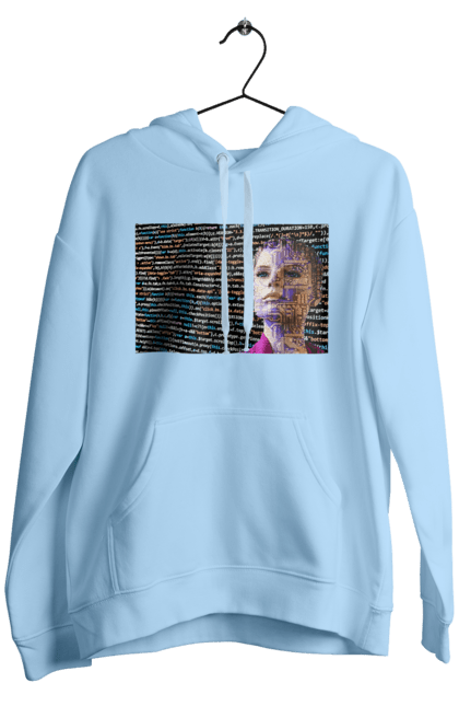 Чоловіче худі з принтом "Штучний Розум". Айті, айтішник, гик, жінка, знання, інженер, інтелект, кібер, кібернетика, кіборг, код, комп, комп`ютерник, кристал, машинне навчання, мікросхема, мозок, портрет, програміст, професіонал, професія, розробник, розум, світиться, світло, хакер, чіп, штучний інтелект, штучний розум. 2070702