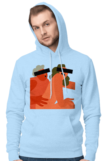 Чоловіче худі з принтом "Кохання та прихована камера". Prikol, smex, гумор, дружба, жуйка, любов, мир, нас не впізнають, прихована камера, секс. 2070702