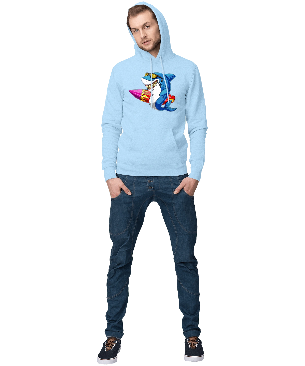 Shark With Glasses Surfing