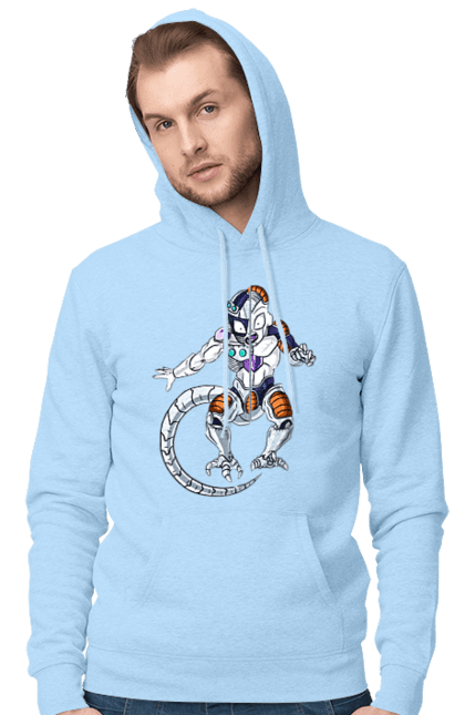 Men's hoodie with prints Dragon Ball Frieza. Anime, dragon ball, frieza, manga, tv series. 2070702