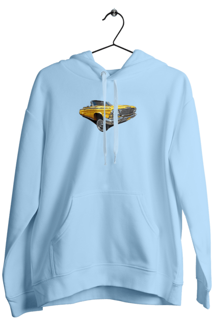 Men`s hoodie with prints Car. Car, chevrolet, classic, impala, lowrider. 2070702