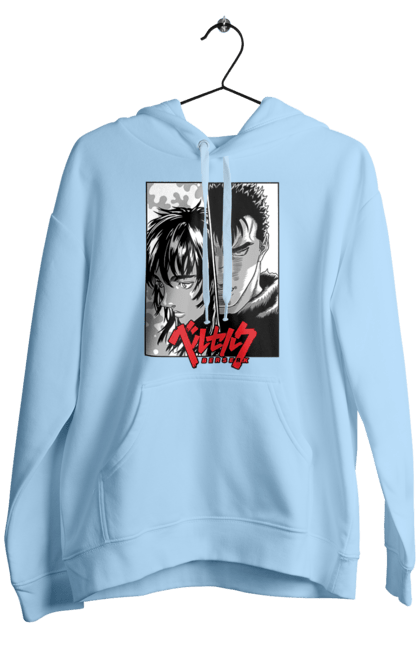 Men's hoodie with prints Berserk. Anime, berserk, griffith, guts, kentaro miura, manga. 2070702