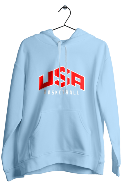 Мужское худи с принтом Баскетбол США. Basketball, usa, usa basketball, баскетбол, команда, спорт, спортивная команда, сша. 2070702