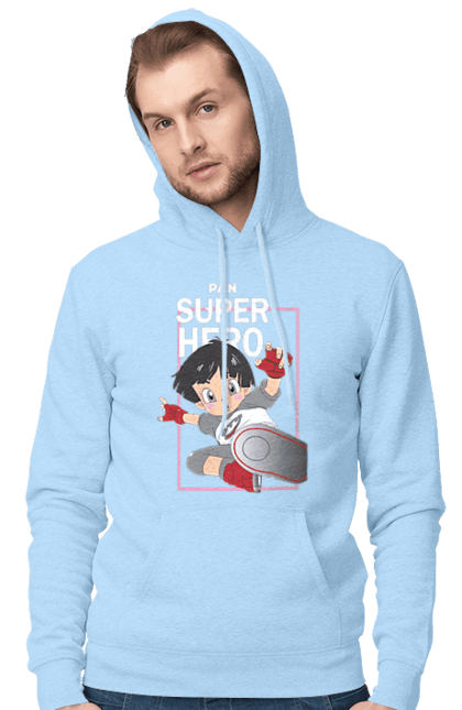 Men's hoodie with prints Dragon Ball Super Pan. Anime, dragon ball, dragon ball super, dragon ball: super, dragonball super hero, lady, pan. 2070702