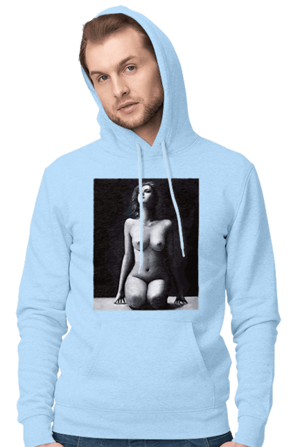 Чоловіче худі з принтом "Краса тіла". Вигини жіночого тіла, грація тіла, груди, жіноче тіло, жіночі груди, краса тіла. 2070702