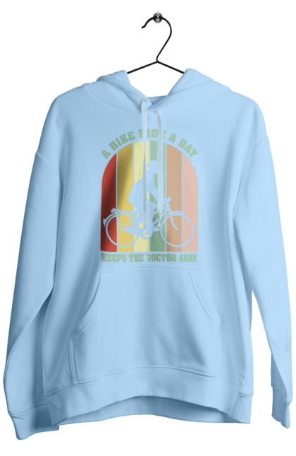 Мужское худи с принтом Поездка на велосипеде. Велопрогулка, велосипед, здоровый образ жизни, зож, поездка на велосипеде. 2070702