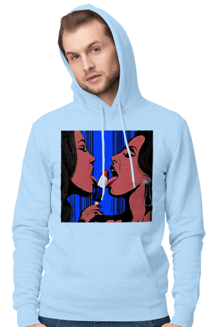 Чоловіче худі з принтом "Дівчата Лижуть Морозиво". Лізатт, смоктати. 2070702