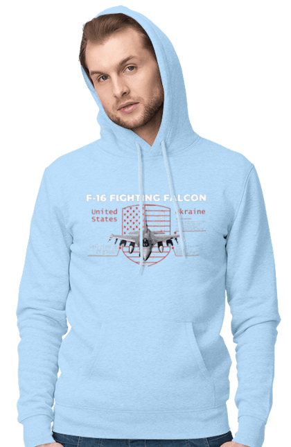 Чоловіче худі з принтом "F 16". F16, nasams, zuzana, гаубиця, два герби, залужний, сюзанна. 2070702