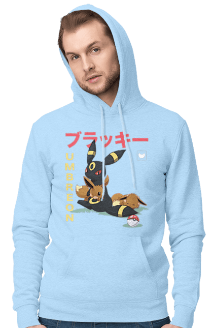 Men's hoodie with prints Pokemon Eevee. Eevee, nintendo, pokemon, pokemon go, umbreon. 2070702