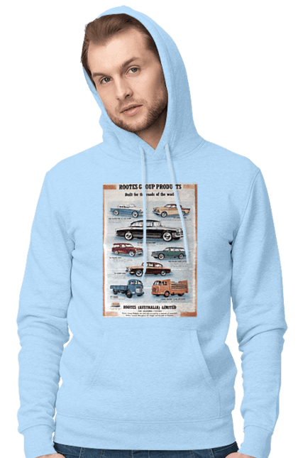 Чоловіче худі з принтом "Аутомобільйо". Rootes, rootes (australia) limited, rootes group, rootes group products. 2070702