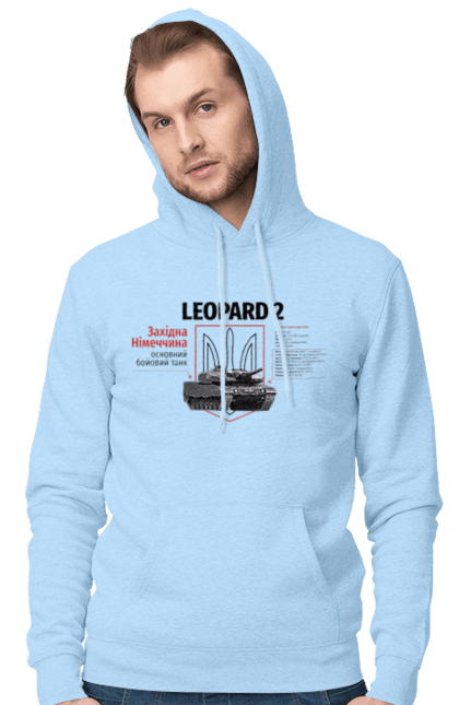 Чоловіче худі з принтом "Leopard 2". Leopard 2, залужний, зброя, танк. 2070702