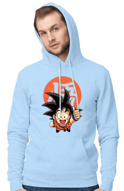 Чоловіче худі з принтом "Перли дракона Сон Гоку". Dragon ball, manga, son goku, аніме, гоку, манга, перли дракона, сон гоку. 2070702