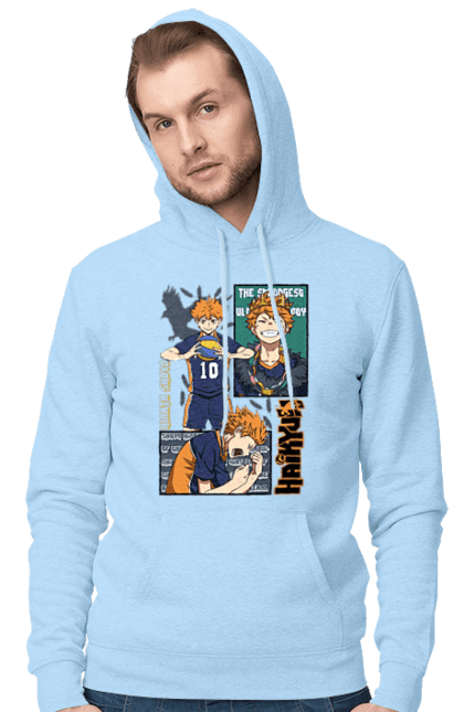 Мужское худи с принтом Волейбол!! Хината. Anime, haikyu, hinata, manga, shoyo hinata, аниме, волейбол, манга, хината, шоё хината. 2070702