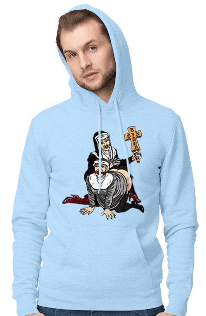 Чоловіче худі з принтом "Монашки БДСМ". Бдсм, крута, модна, молодіжна, плескає по дупі, рок, рольові ігри, черниці бдсм, черницю, черниця. 2070702